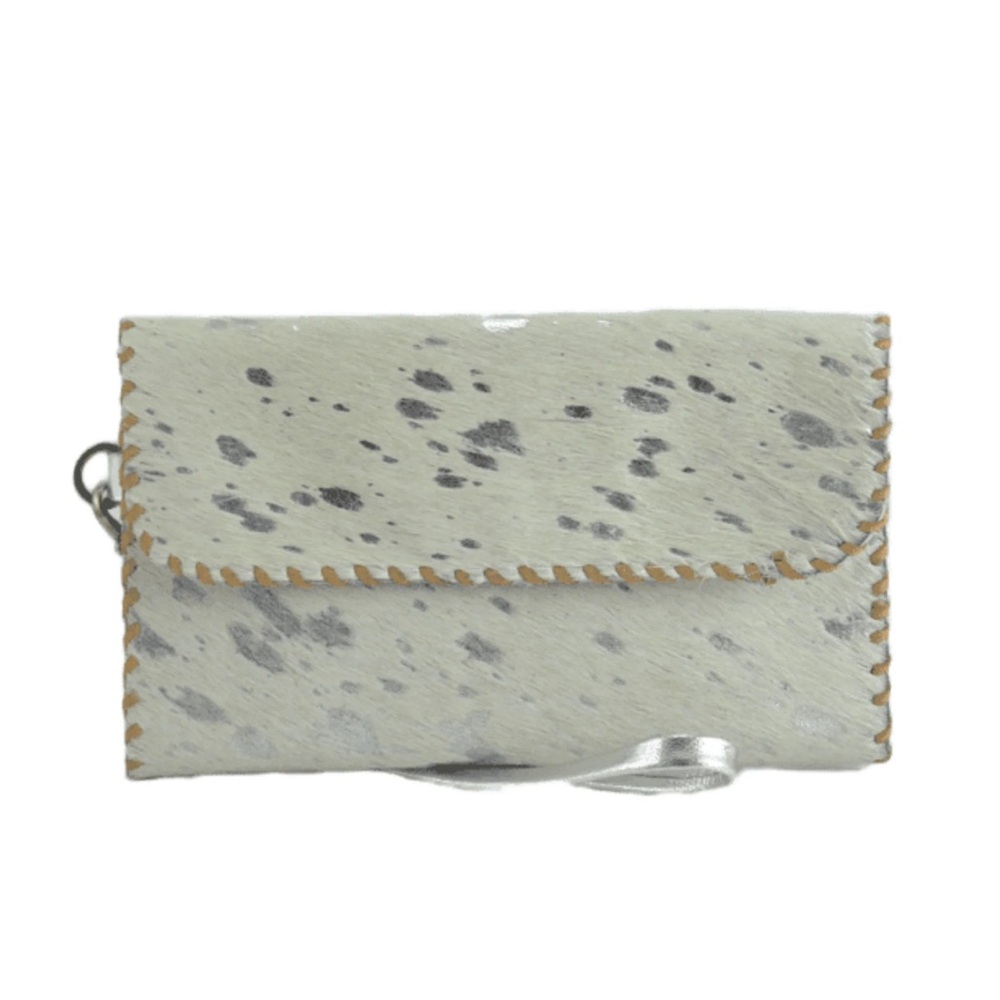Studio‎ Caleidoscope Grace Silver Cowhide Genuine Leather Crossbody Bag